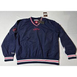 NWT Mitchell & Ness St Louis City SC Classic Nylon Pullover Jacket Men's Medium